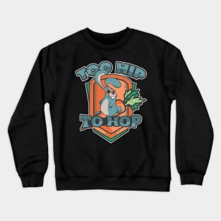 Easter Hip Hop Bunny Riding A Carrot Crewneck Sweatshirt